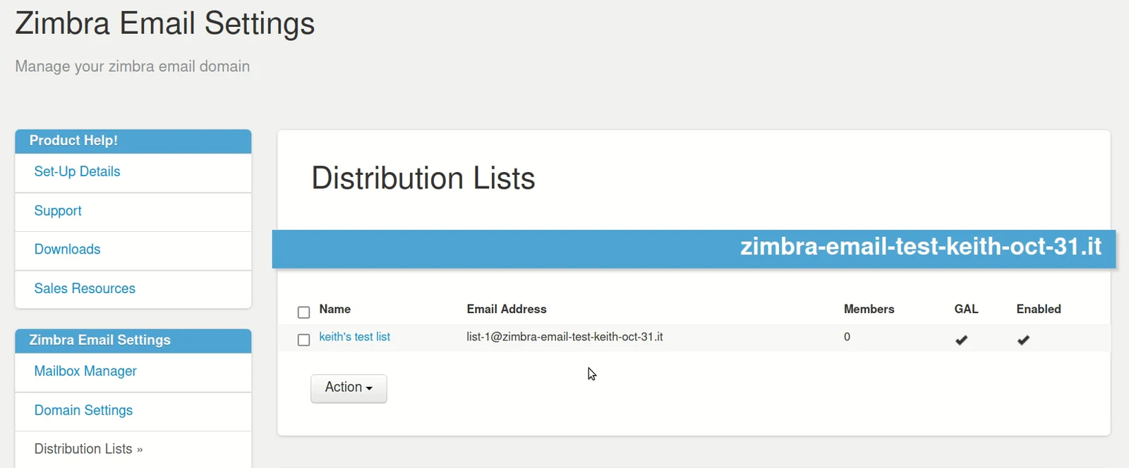 You have now created your first email distribution list