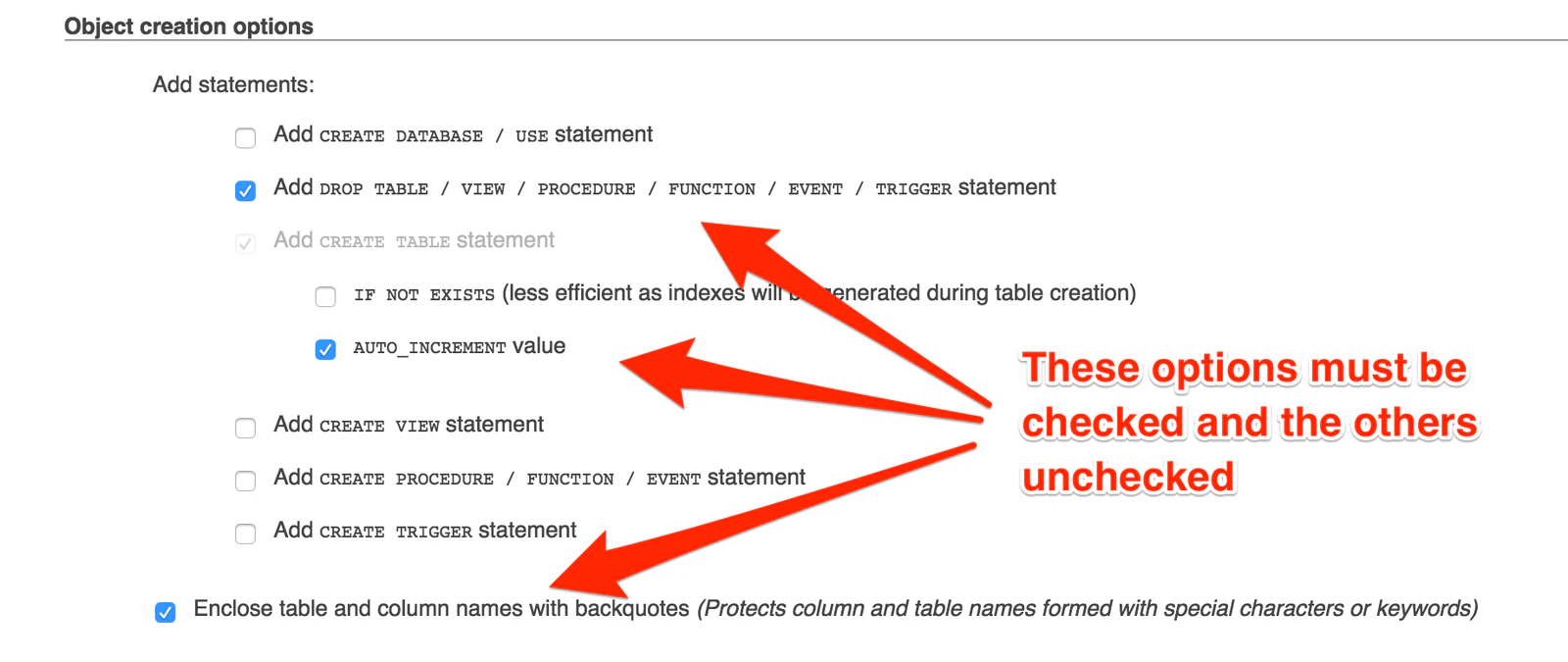 The following shows you how to export from PHPMyAdmin Step 1 – Select database  Step 2 – Click Export 