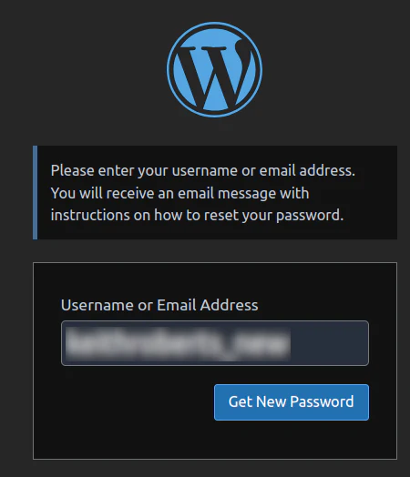 On the next screen - enter your username or email address