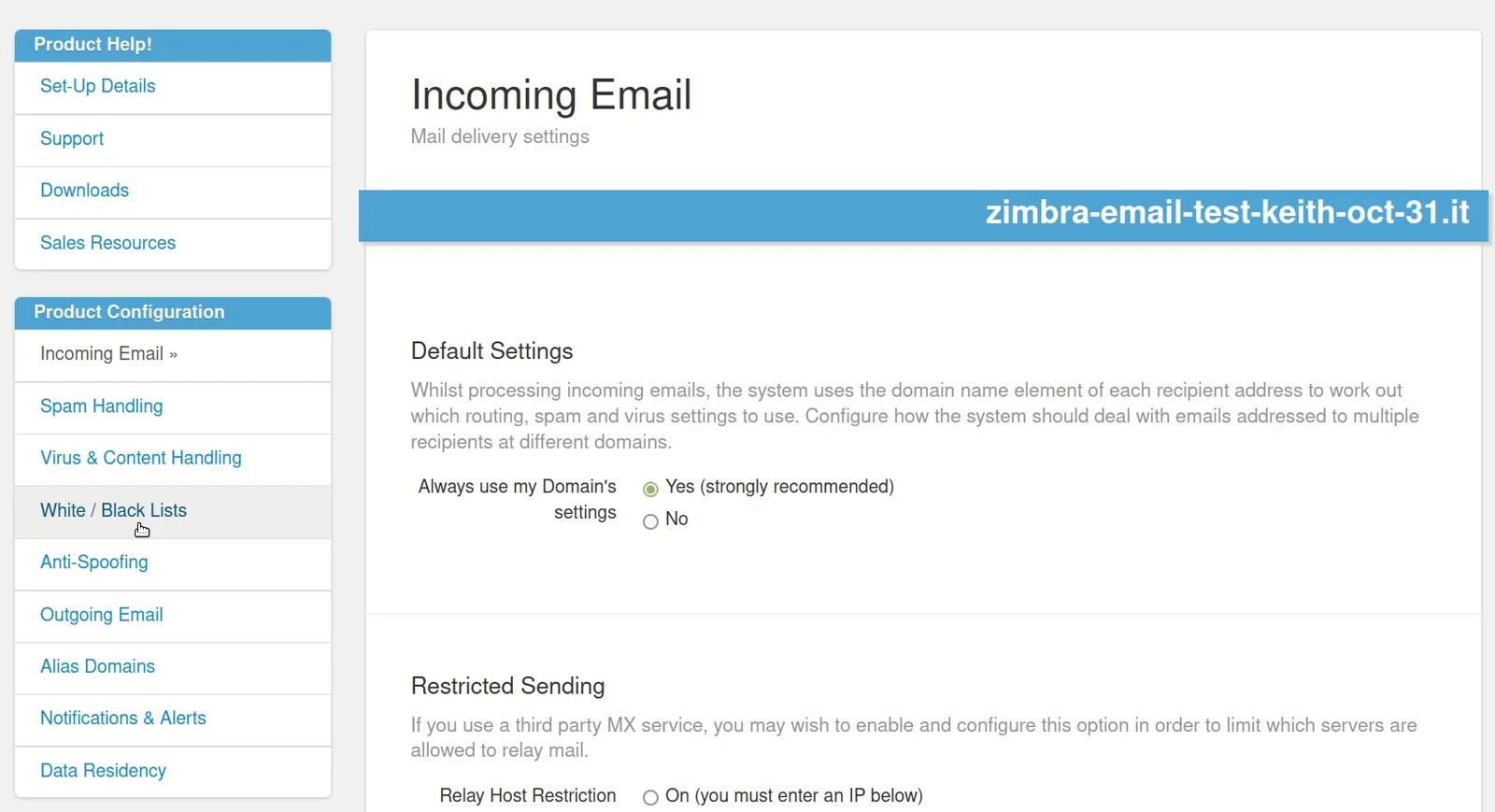 How to whitelist a sender's email address