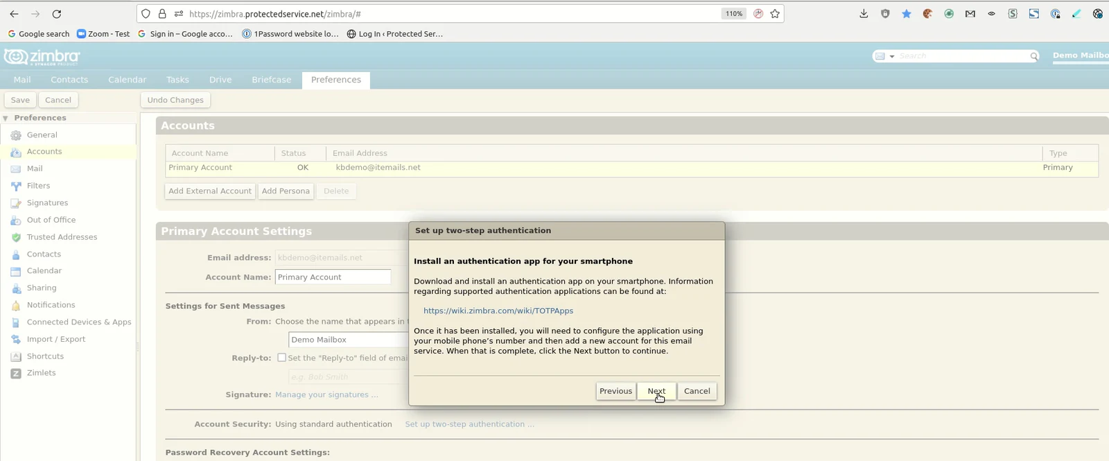 Setting up Two-Step Authentication (2FA/MFA)